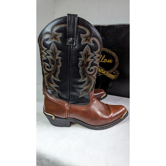 JB Dillon Reserve Men's Pro Rodeo Boots Size-(9.5 EW) Blk/Cherry Smooth #RB913 - Picture 13 of 16